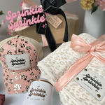 Sprinkle Sprinkle Luxe Gift Set – Soft Leopard Blanket, Engraved Wine Tumbler & Ponytail Hat in Gift Box – Custom Branded Merch