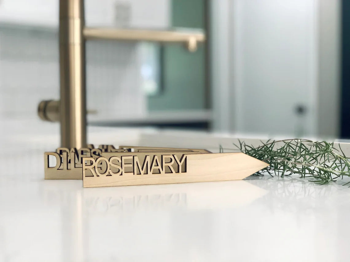 SOLID WOOD Herb Markers - Vegetable Markers - Garden Markers - Plant Labels - Plant Tags - Garden Labels - LLD Gifts by Lauren Lash
