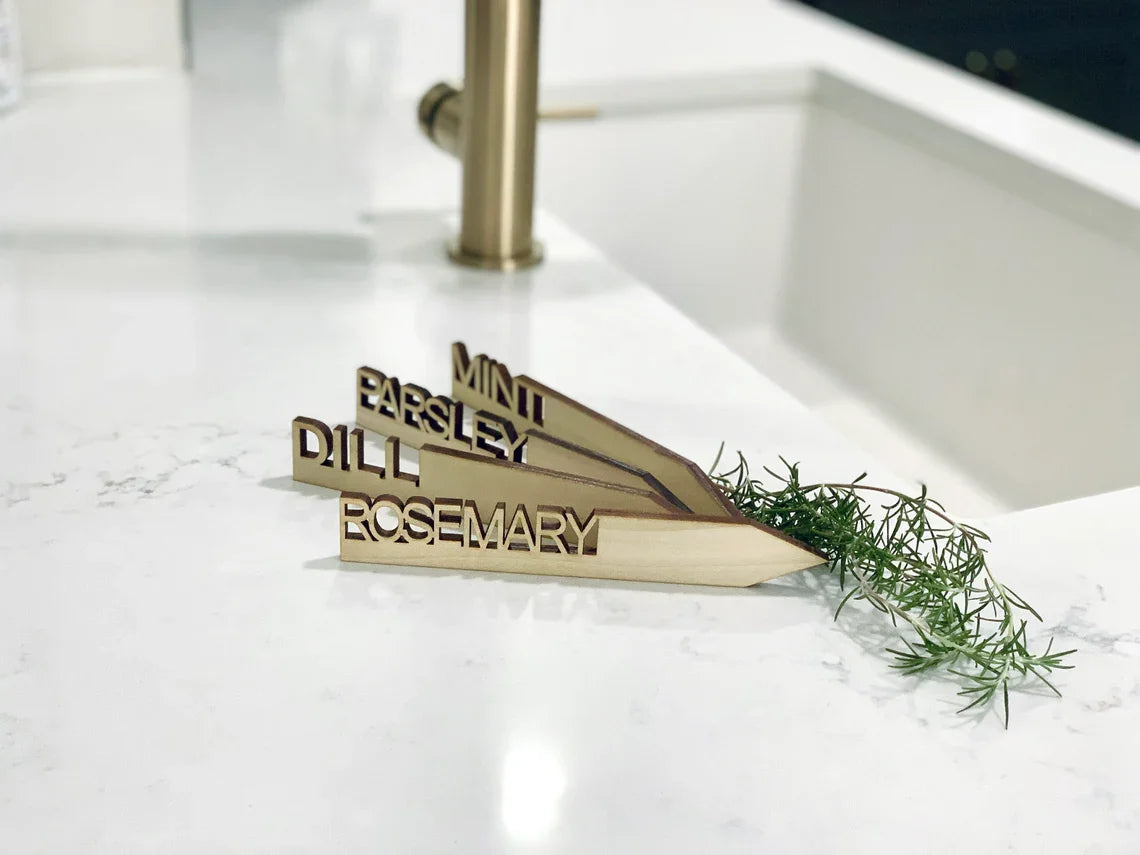 SOLID WOOD Herb Markers - Vegetable Markers - Garden Markers - Plant Labels - Plant Tags - Garden Labels - LLD Gifts by Lauren Lash