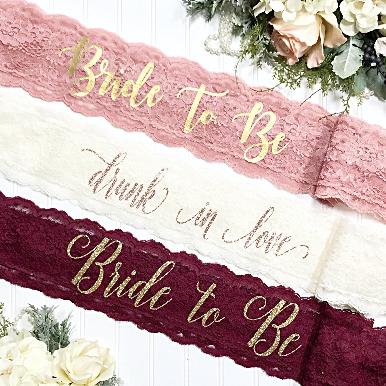 Unique Bachelorette Sash  Lace Sash