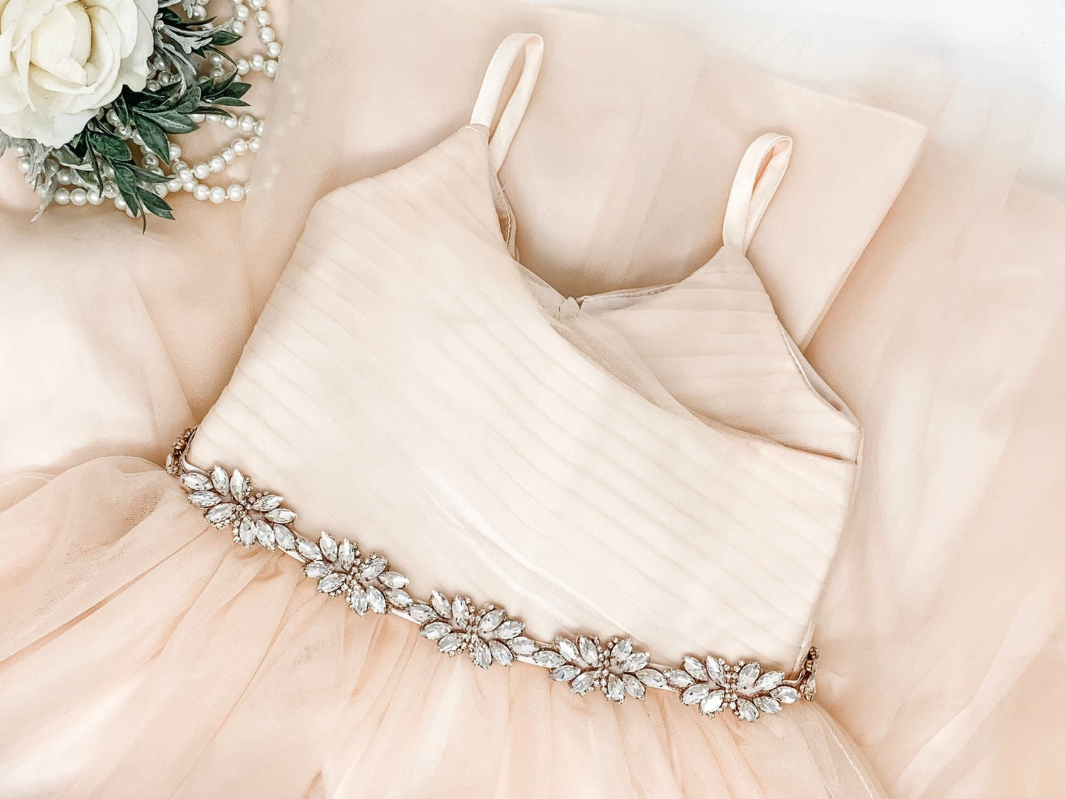 Rose Gold Crystals sash  Harper