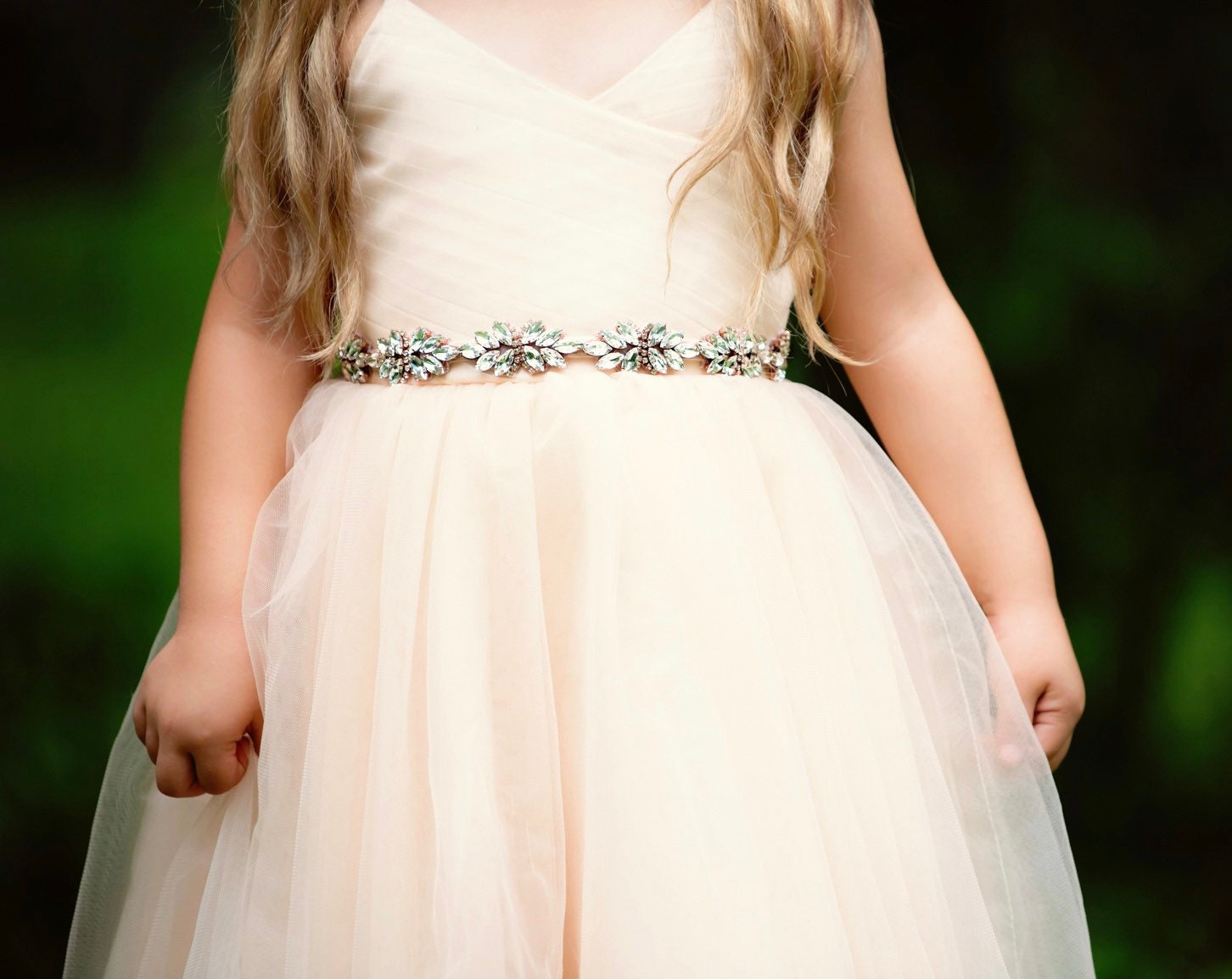 Rose Gold Crystals sash  Harper