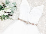 Rose Gold Crystal Sash  Style: AUDREY