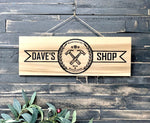 Man Cave Sign  Solid Wood