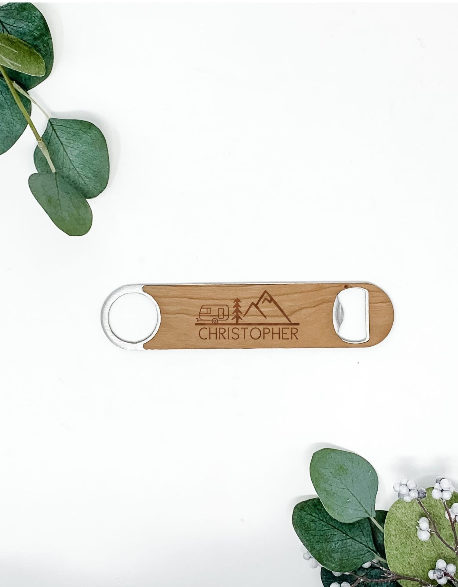 Personalized Bottle Opener  Leather
