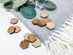Refrigerator Magnets  Wood Hexagon Magnets