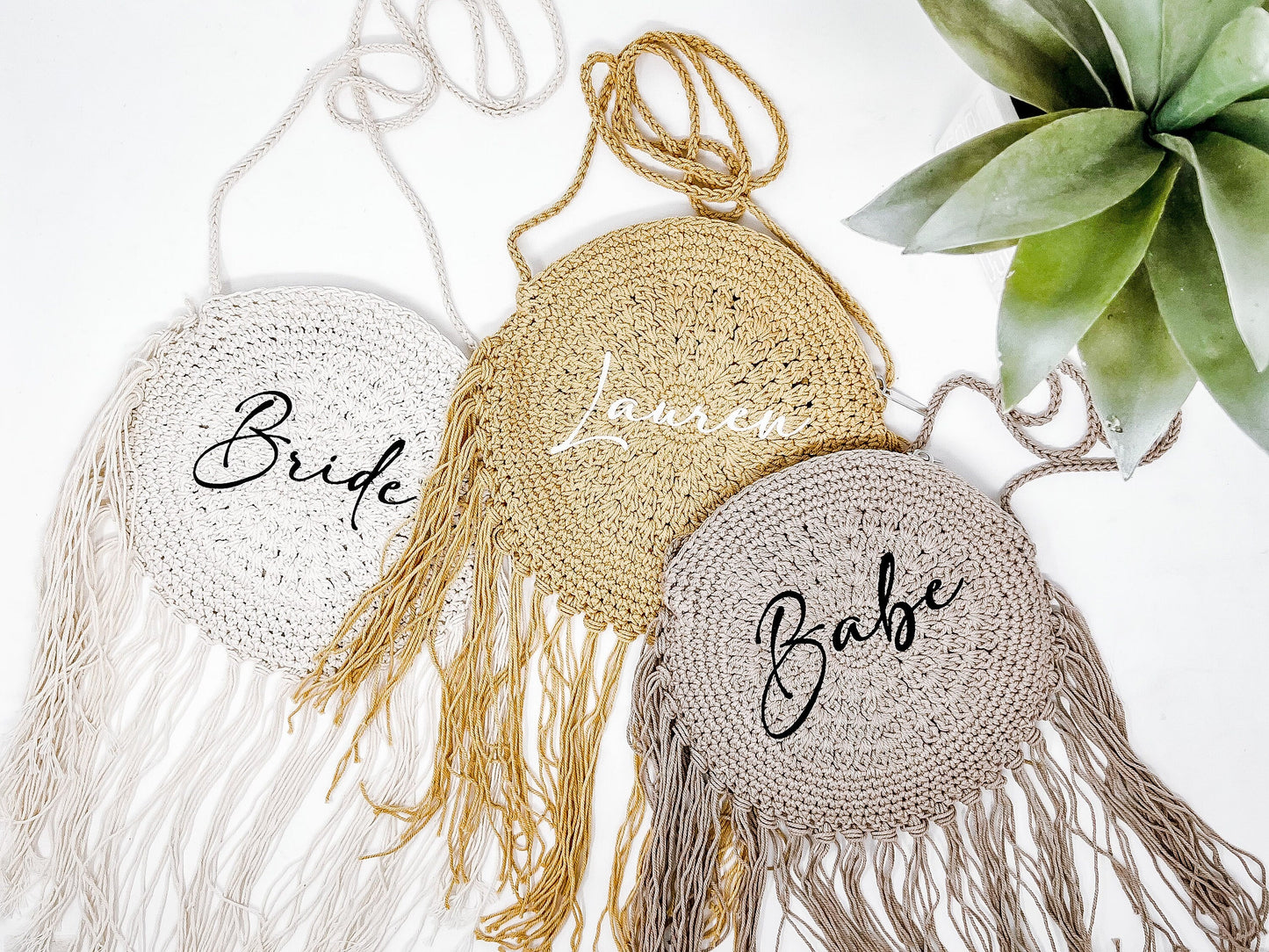 Macrame Crossbody Purse Fringe Boho Bag