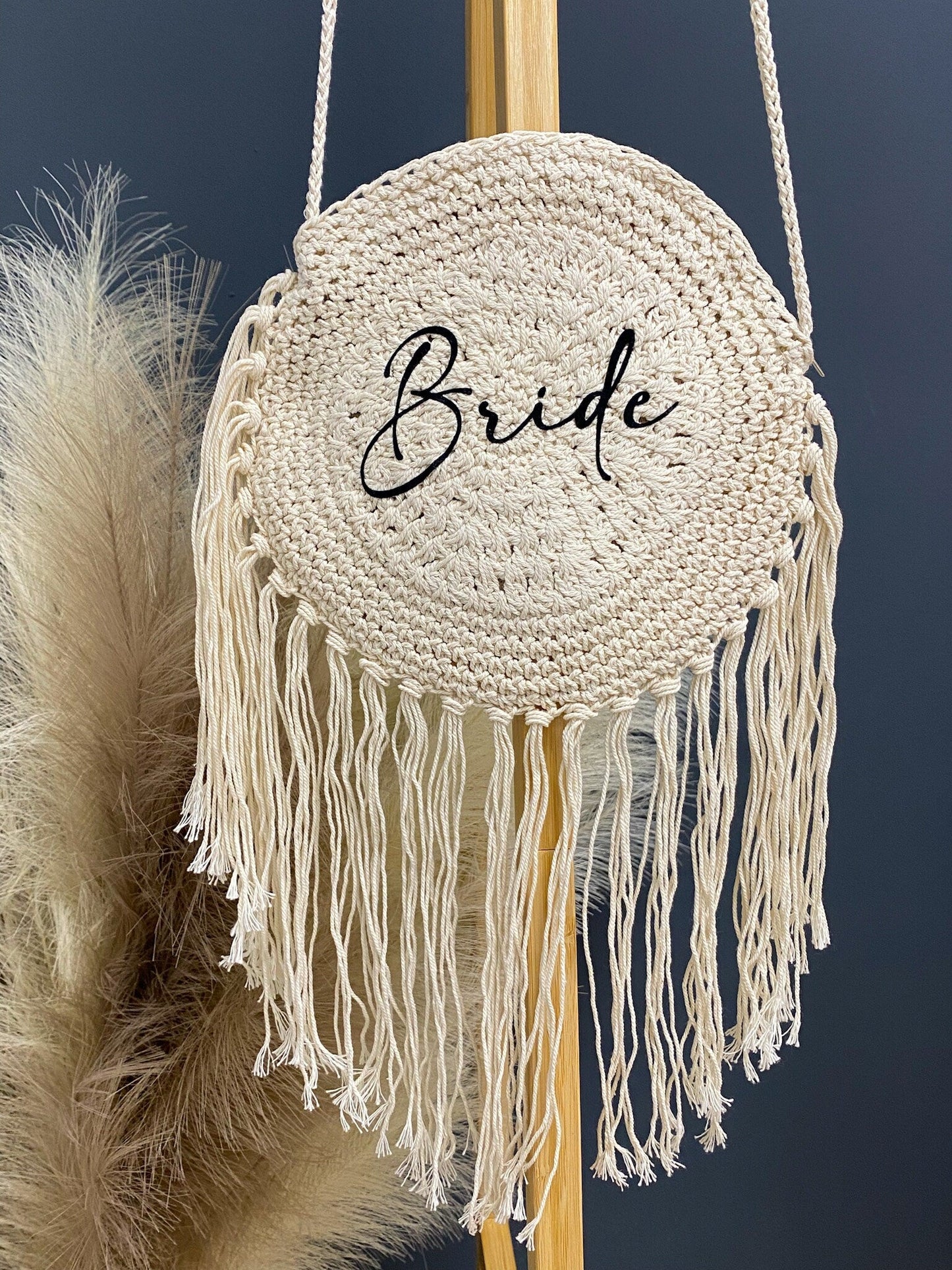 Macrame Crossbody Purse Fringe Boho Bag
