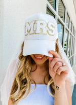 Mrs Hat White Bride Hat Bachelorette Party Bridal Shower Gift Bride to Be Bridesmaid Gifts Bachelorette Gifts Wedding