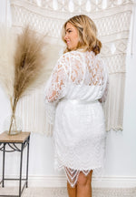Personalized Lace Bridal Robe  XXL Boho