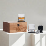 Personalized Whiskey Gift Set for Father Day Present Bundle with Glass Bourbon Package for Men Retirement Present Custom Box Stone Gift