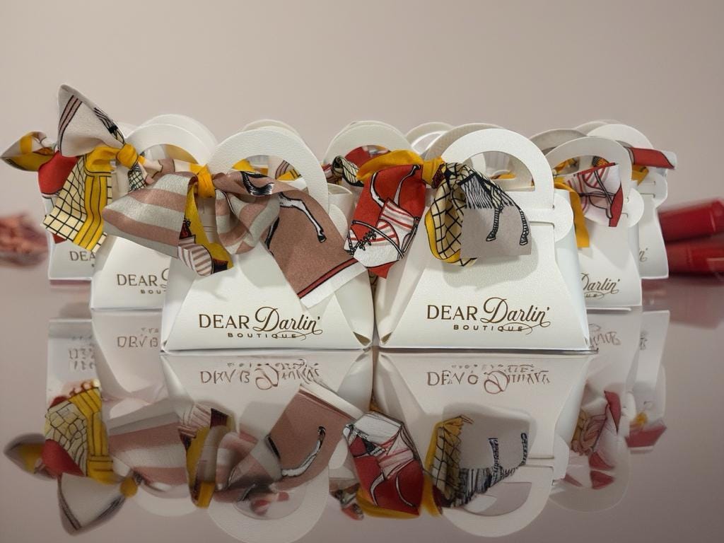 Wedding Favor Bag for Bride Thank You Present for Bridesmaid Wedding Keepsake Silk Scarf Gift Bundle for Guest Party Favor with Logo Custom