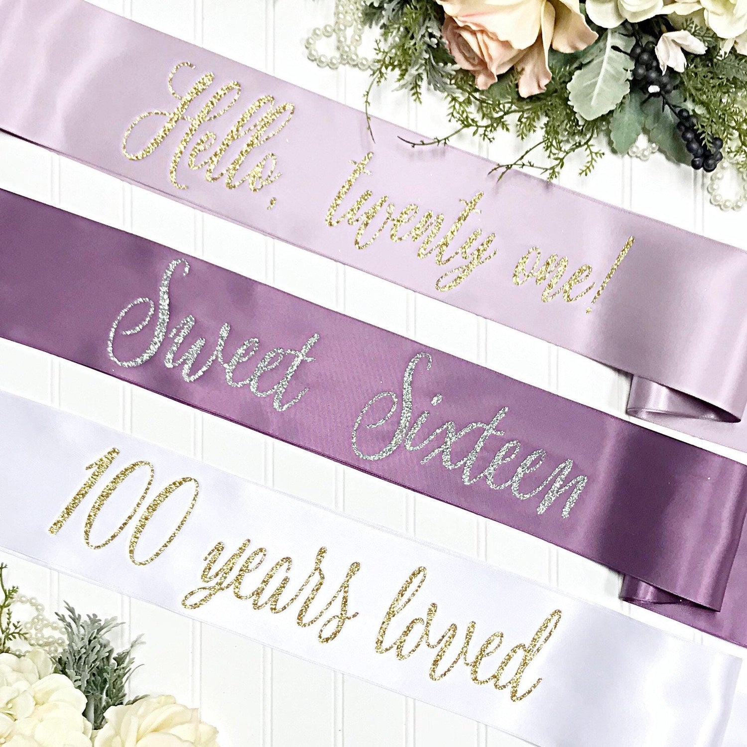 satin birthday sash rose gold satin birthday sash birthday banner 21st birthday sash 30th birthday