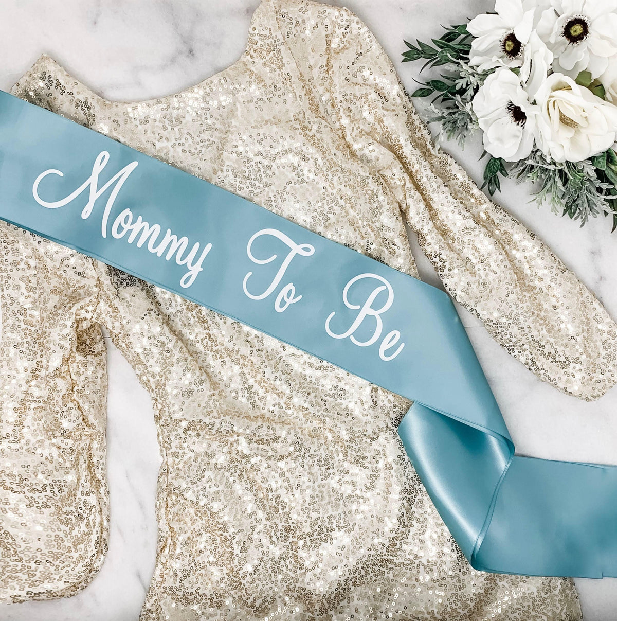 satin mommy to be sash, satin sash, baby shower, it&