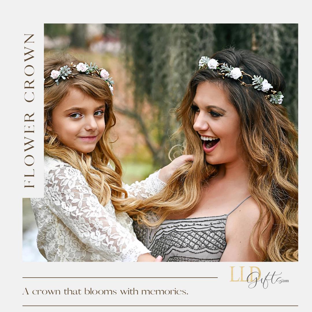 Boho Flower Crown: Rustic Wedding Headpiece, Fairycore Tiara
