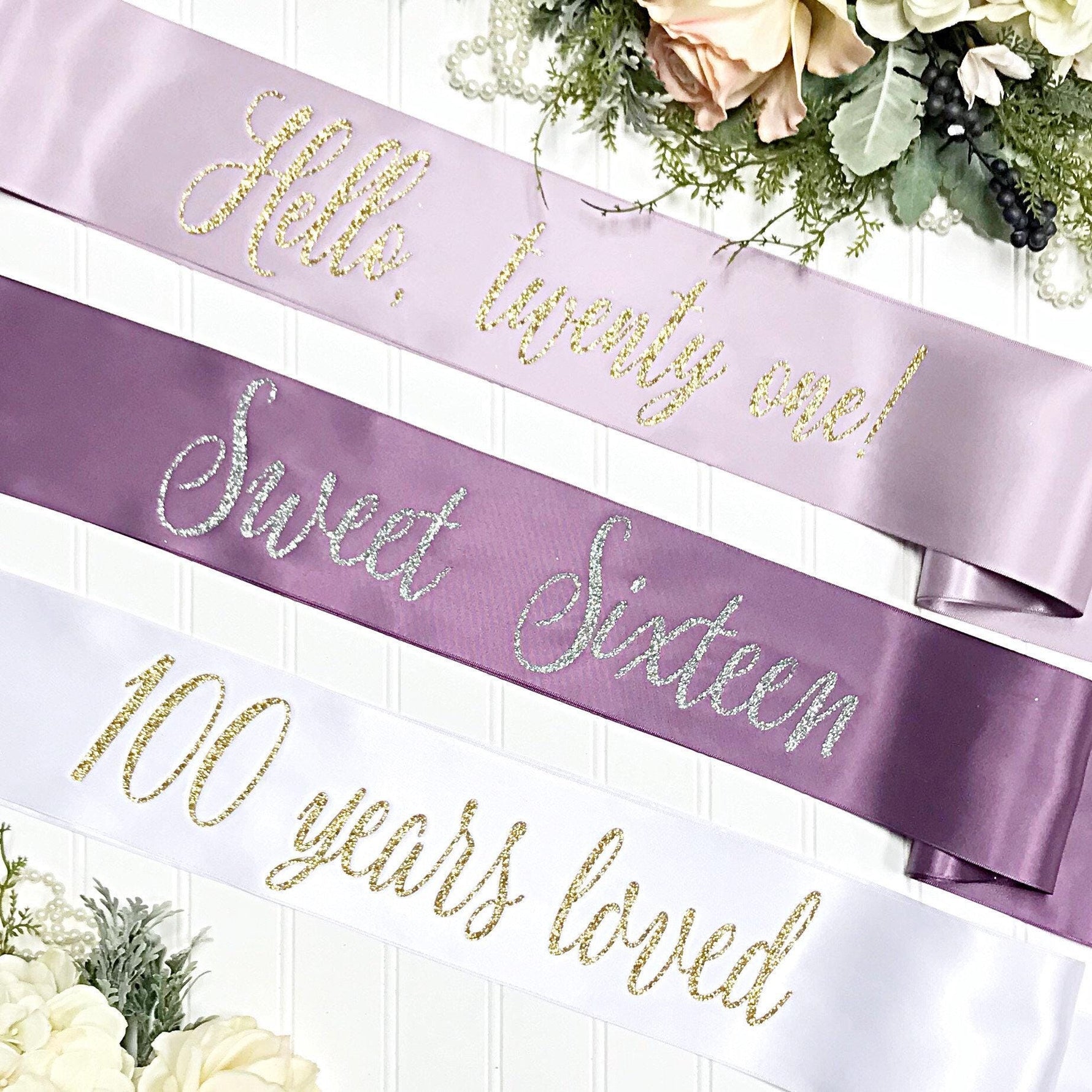 satin birthday sash rose gold satin birthday sash birthday banner 21st birthday sash 30th birthday