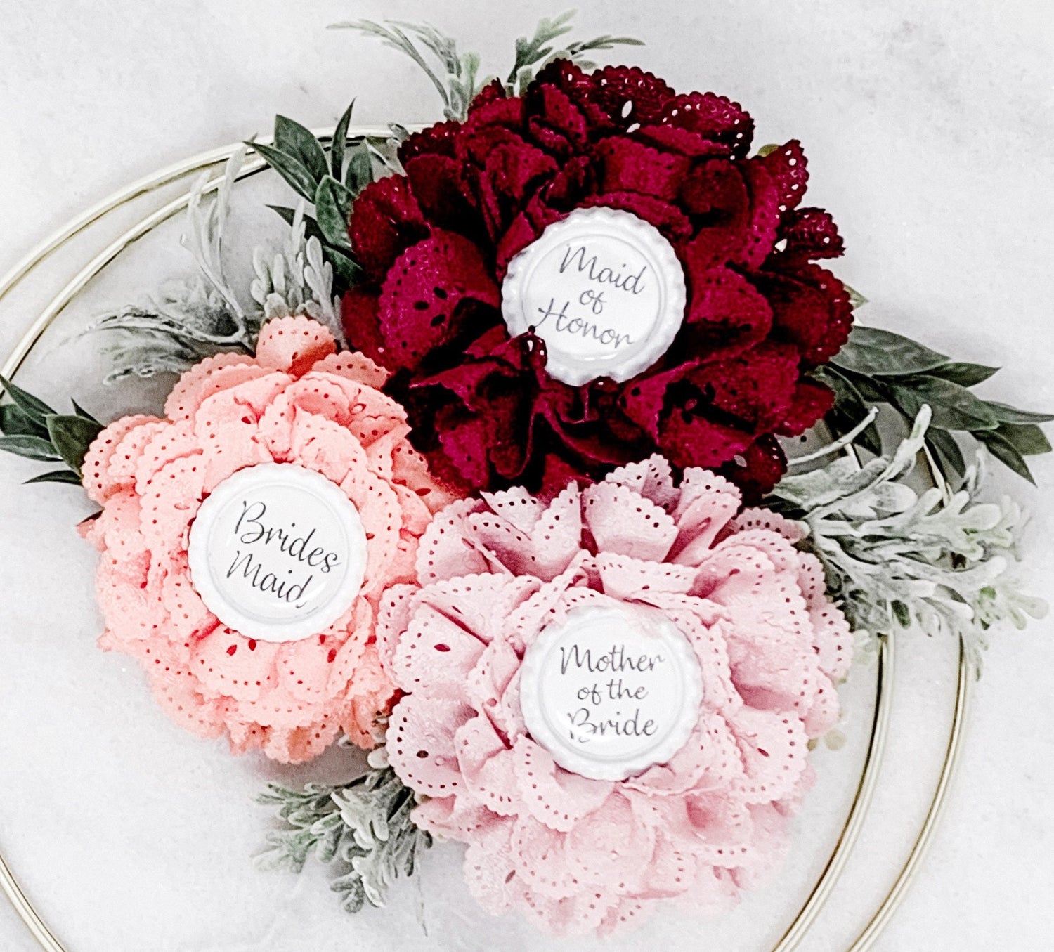 Bridal Party Pins  Flower