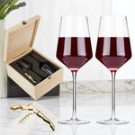 Personalized Wine Set Crystal Glasses Premium Collection Custom Engraving Options Wooden Gift Box Gold Plated Corkscrew Wedding Anniversary Present Luxury Barware Collection Special Occasion Gift Set Premium Stemware Design Custom Message