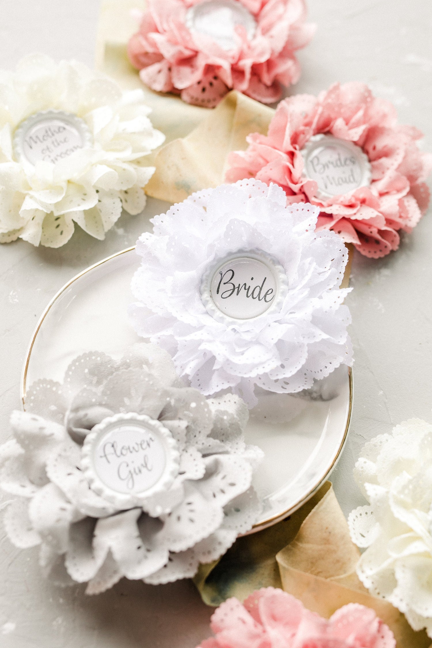 Bridal Party Pins  Flower