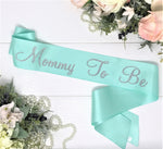 satin mommy to be sash, satin sash, baby shower, it&