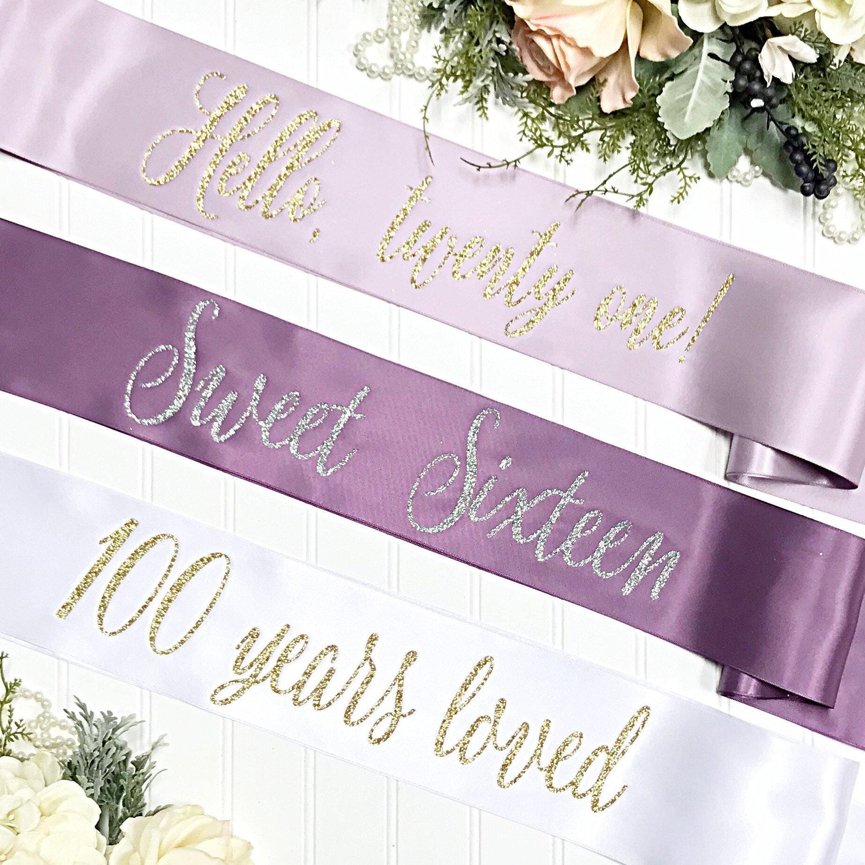 satin birthday sash rose gold satin birthday sash birthday banner 21st birthday sash 30th birthday