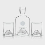 Handmade Crystal Set Premium Whiskey Decanter Mountain Design Collection Custom Engraving Details Perfect Wedding Gift Bar Accessories Essential Luxury Display Piece Crystal Tumblers Unique Barware Collection Premium Quality Handcrafted