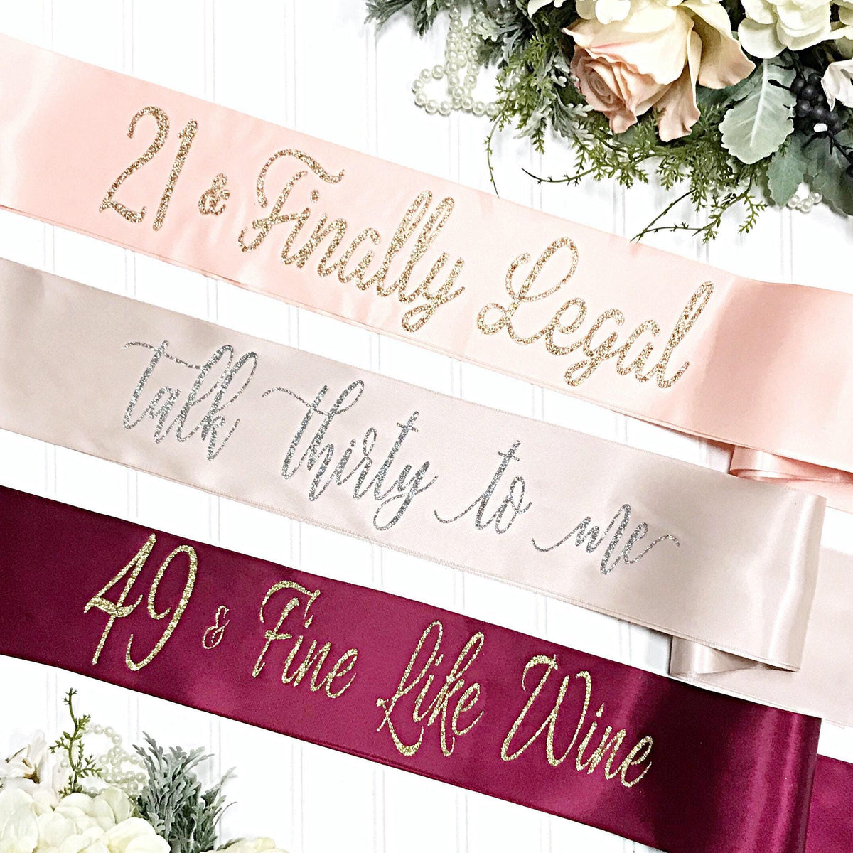 satin birthday sash rose gold satin birthday sash birthday banner 21st birthday sash 30th birthday