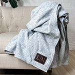 Sweater Fleece Personalized Blanket - Monogrammed Throw - Blanket with Name - Cotton Anniversary - Corporate Gift - Personalized Gift