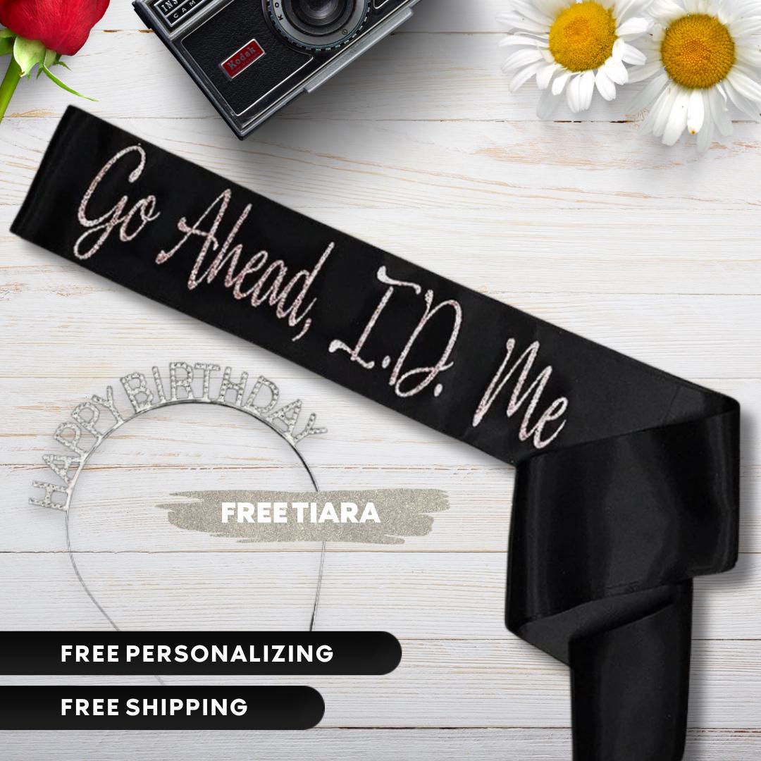 Personalized 21st Birthday Sash: Custom Satin Party Gift