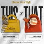 Wedding Favor Bag Custom Logo Design Bridesmaid Thank You Gift Set Elegant Faux Leather Construction Silk Scarf Bundle Bridal Party Keepsake Collection Multiple Color Options Available Premium Quality Materials Personalized Wedding Present