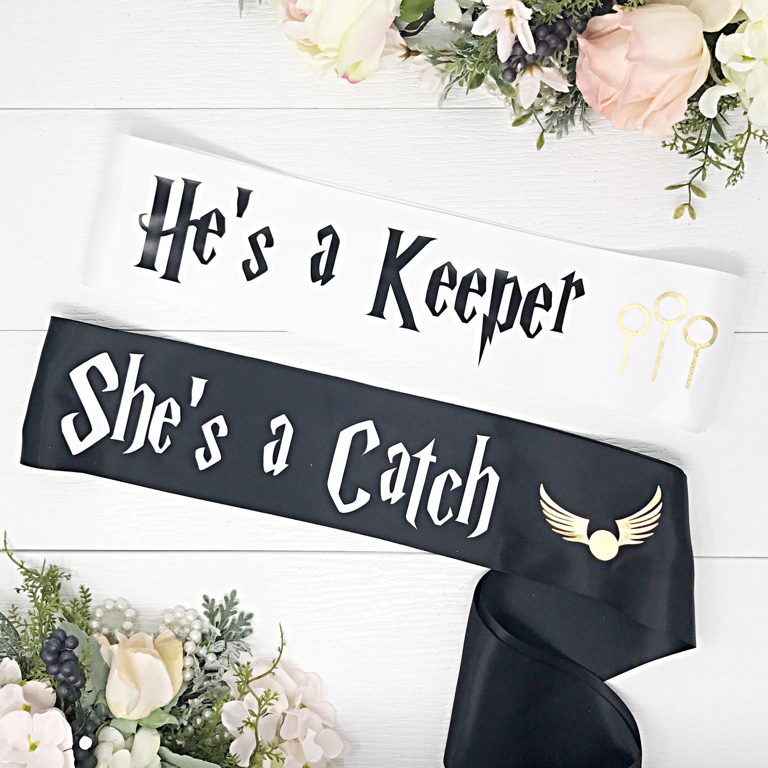 HP Bachelorette Sash: Handmade Satin Bridal Shower Sash