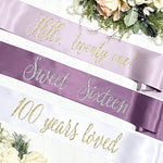satin birthday sash rose gold satin birthday sash birthday banner 21st birthday sash 30th birthday