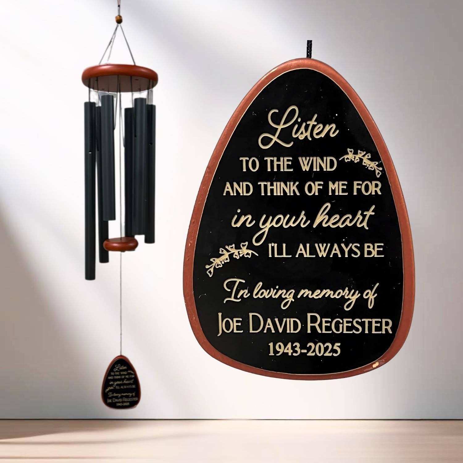 Personalized Memorial Wind Chimes: Sympathy Bereavement Gift