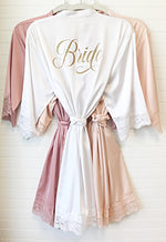 bridesmaid robes, bridal shower gift, bridal shower, bride gift, bridal party gifts, bridal robe, maid of honor gift, mother of the bride, kimono robe, gift for bride, bride robe, satin robe, satin bride robe