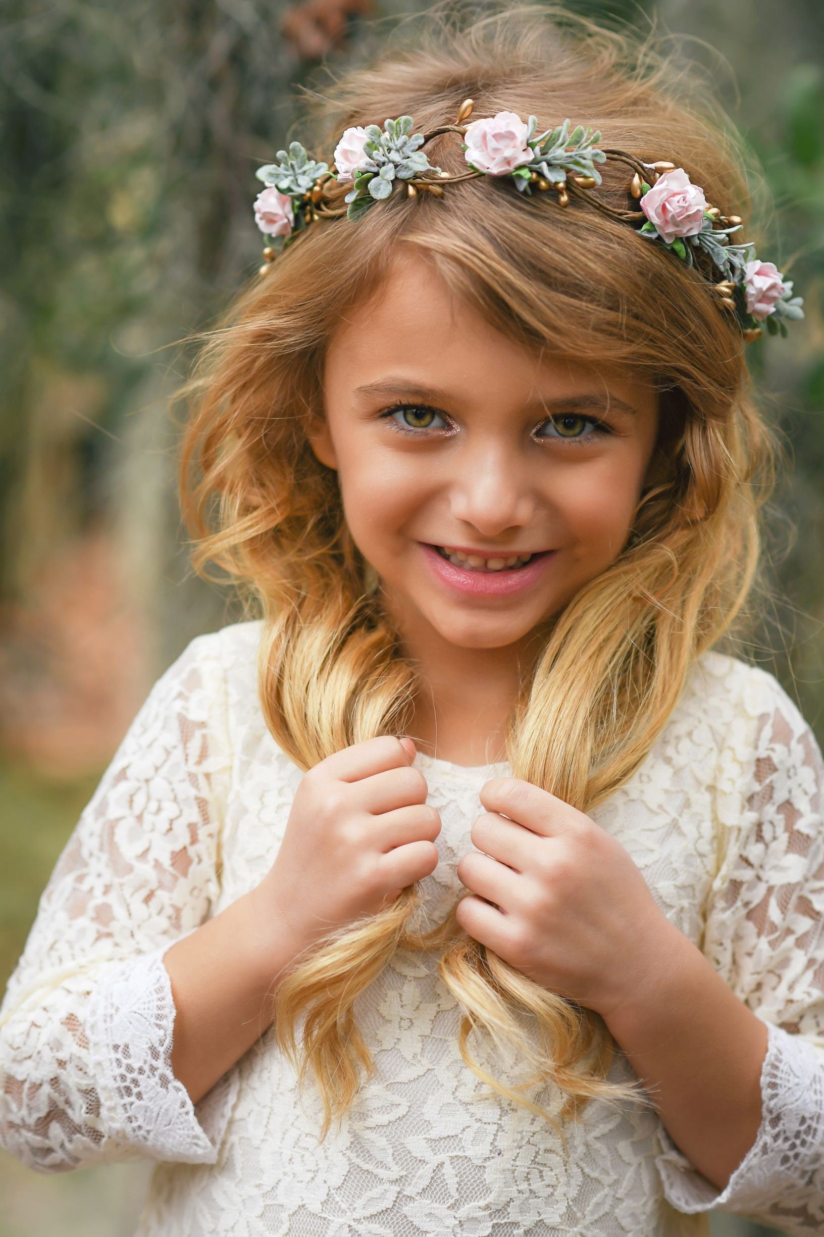 gifts for mom, gifts for her, hair accessories, flower girl dress, baby shower gift, flower crown,
artificial flowers, wedding accessories, bridal headpiece, birthday crown, wedding headband, boho bridal crown, first communion