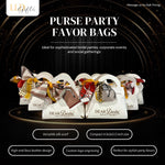 Personalized Wedding Gift Custom Logo Favor Bag Bridesmaid Thank You Collection Silk Scarf Bundle Set Premium Faux Leather Construction Multiple Color Options Beautiful Keepsake Package Wedding Party Essential Elegant Design Details