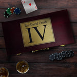 Groomsmen Gift Poker Set Wedding Party Favor Custom Playing Cards Premium Chip Collection Leather Case Bundle Personalized Game Set Engraved Design Option Perfect Bachelor Gift Complete Gaming Collection Special Occasion Present