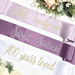 satin birthday sash rose gold satin birthday sash birthday banner 21st birthday sash 30th birthday