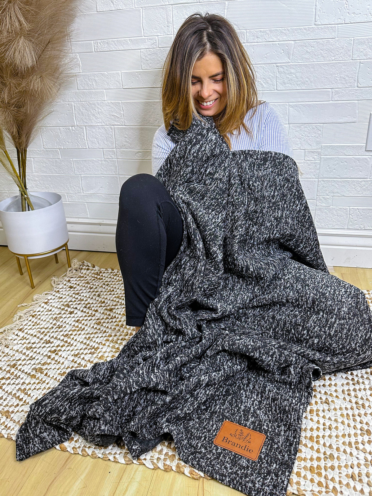Sweater Fleece Personalized Blanket - Monogrammed Throw - Blanket with Name - Cotton Anniversary - Corporate Gift - Personalized Gift