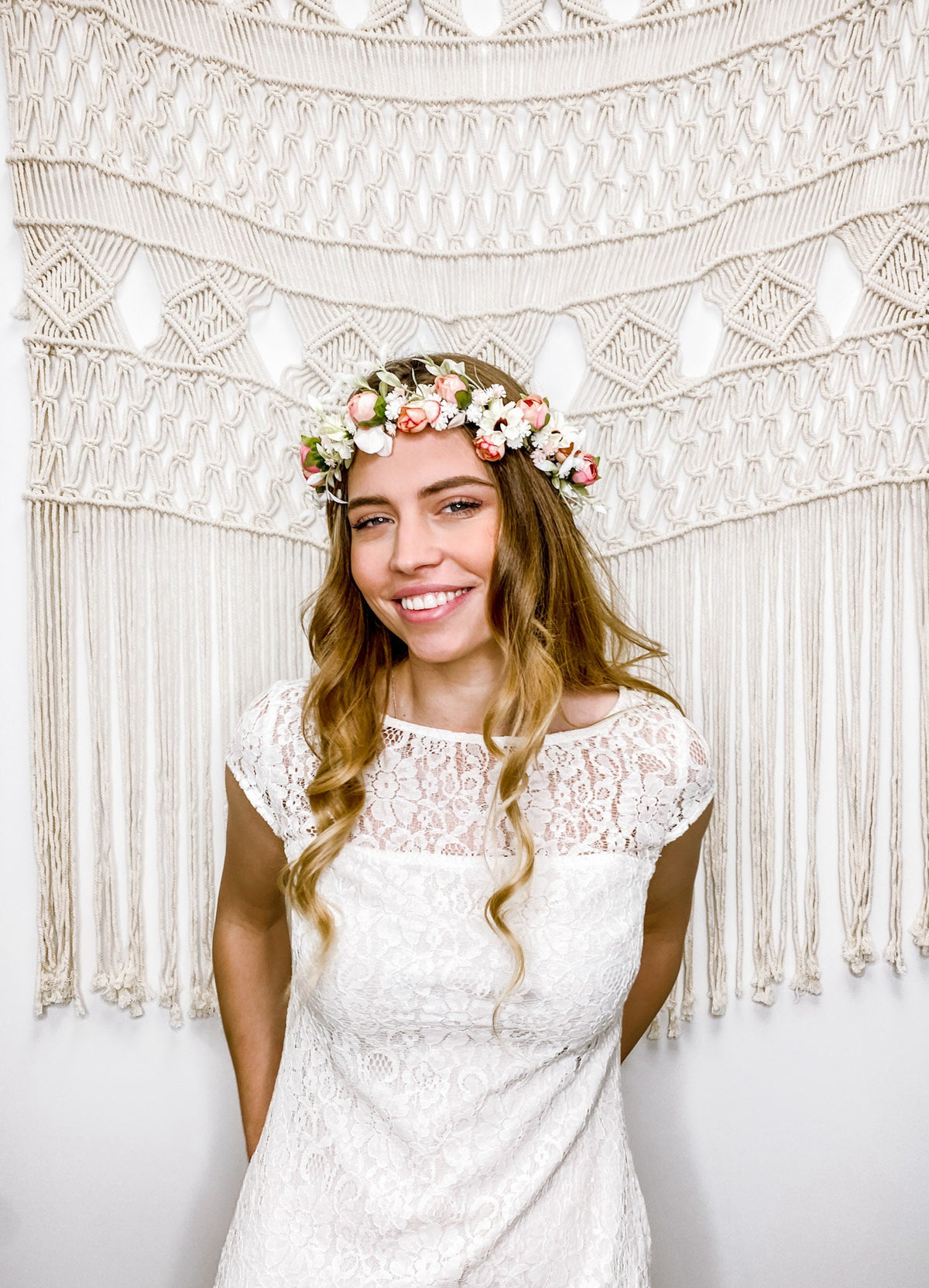 gifts for mom, gifts for her, hair accessories, flower girl dress, baby shower gift, flower crown,
artificial flowers, wedding accessories, bridal headpiece, birthday crown, wedding headband, boho bridal crown, first communion