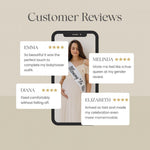 Elegant rose gold glitter sash for mom to be, perfect for baby shower gift, maternity photos, gender reveal party or celebration