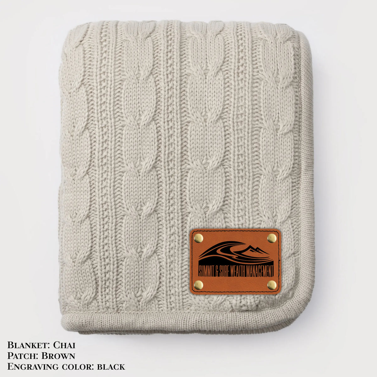Personalized Cable Knit Blankets for Corporate Gifting – Custom Logo & Bulk Order Knit Throws LLD Gifts - Corporate