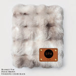 Custom Faux Fur Blankets for Corporate Gifting – Luxury Branded Throw with Leather Patch (Bulk Orders) LLD Gifts - Corporate