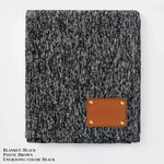 Personalized Heathered Sweater Fleece Blanket – Custom Cozy Throw Blanket with Leather Patch | Sweatshirt-Soft Personalized Giftized Gift LLD Gifts - Corporate