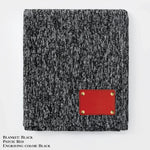 Personalized Heathered Sweater Fleece Blanket – Custom Cozy Throw Blanket with Leather Patch | Sweatshirt-Soft Personalized Giftized Gift LLD Gifts - Corporate