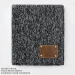 Personalized Heathered Sweater Fleece Blanket – Custom Cozy Throw Blanket with Leather Patch | Sweatshirt-Soft Personalized Giftized Gift LLD Gifts - Corporate