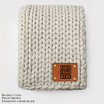 Custom Jumbo Chunky Knit Blankets for Corporate Gifting – Heavyweight Branded Throw (Bulk Orders) LLD Gifts - Corporate