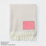 Personalized Herringbone Throw Blanket – Farmhouse Turkish Towel Style Cozy Throw with Fringe & Leather Patch | Custom Home Décor Gift LLD Gifts - Corporate