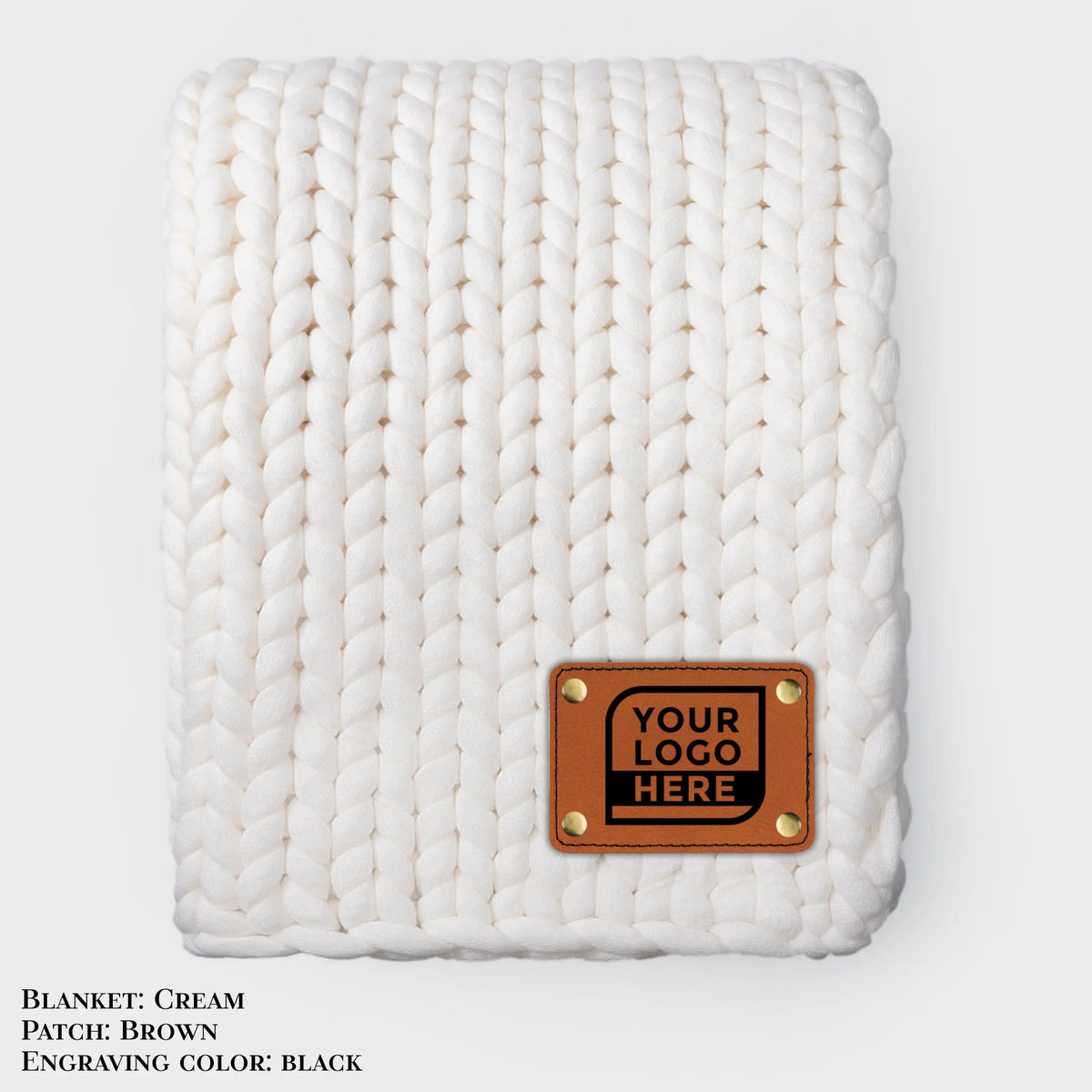 Custom Jumbo Chunky Knit Blankets for Corporate Gifting – Heavyweight Branded Throw (Bulk Orders) LLD Gifts - Corporate