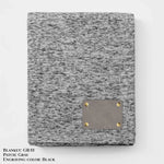 Personalized Heathered Sweater Fleece Blanket – Custom Cozy Throw Blanket with Leather Patch | Sweatshirt-Soft Personalized Giftized Gift LLD Gifts - Corporate